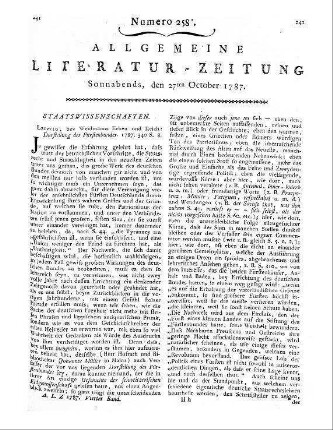 [Müller, J. von]: Darstellung des Fürstenbundes. Leipzig: Weidmanns Erben und Reich 1787