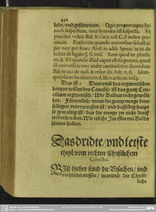 Das dridte, und letste theyl, vom rechten Christlichem Concilio