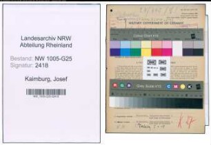 Entnazifizierung Josef Kaimburg , geb. 19.02.1895 (Hausverwalter)