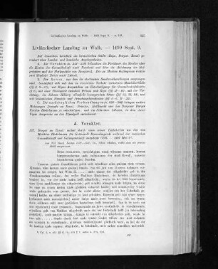 Livländischer Landtag zu Walk. - 1499 Sept. 9.