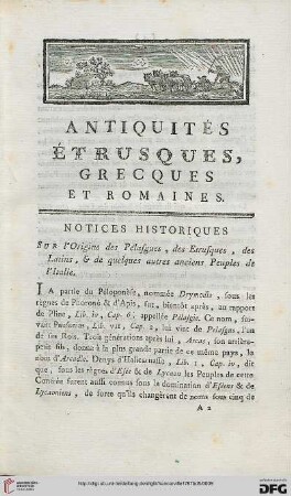 Notices Historiques
