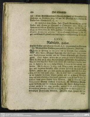 LXXX. Rudolphi, Caspar