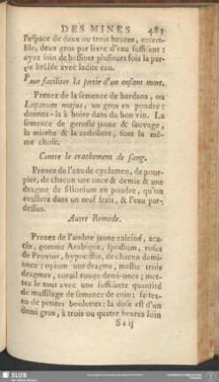 Contre le crachement de sang