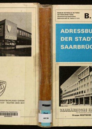 1969-1970, Adressbuch der Stadt Saarbrücken