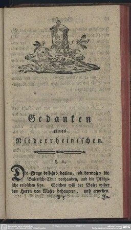 Gedanken eines Niederrheinischen