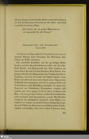 Heidelberg 1819 · 1820 · München 1820 · Baden 1820
