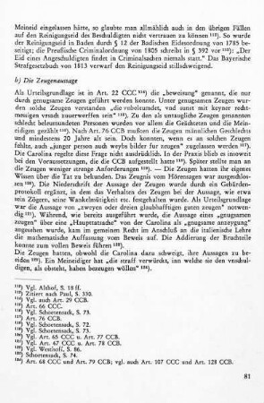 b) Die Zeugenaussage