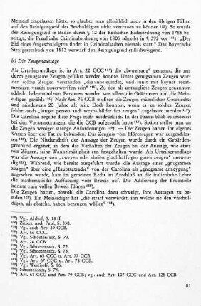 b) Die Zeugenaussage
