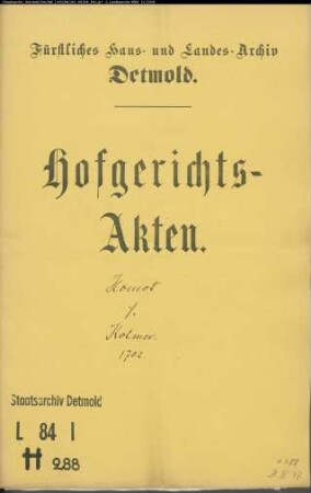 Homot, Werner gegen Henrich Kolmer zu Varenholz - Schuldforderung