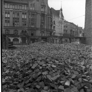 Negativ: Trümmer, Hauptstraße 55, 1953