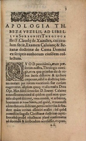 Apologia ad libellum ... Claudii de Xaintes