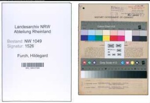 Entnazifizierung Hildegard Furch , geb. 18.05.1904 (Sekretaerin)