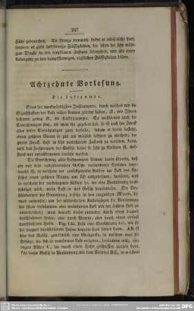 Achtzehnte Vorlesung