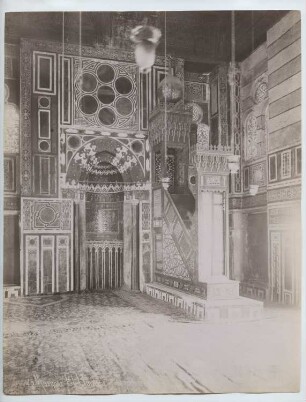 Al-Burdayni-Moschee, Kairo: Innenansicht, Mihrab und Minbar
