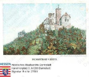 Eisenach, Wartburg / Ansicht von Süden