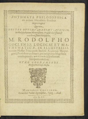 Zētēmata Philosophica ex artium liberalium fontibus deprompta