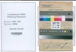 Entnazifizierung Rudolf Quandt , geb. 01.03.1900 (Stadtinspektor)