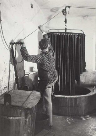 Färben, Steinauer Blaudruck, 1954
