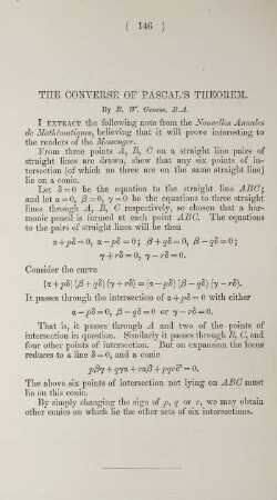 The converse of Pascal's theorem.