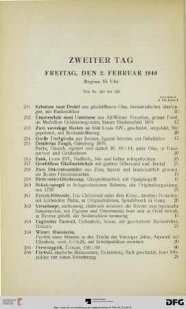 Zweiter Tag: Freitag, den 2. Februar 1940, Beginn 15 Uhr (Nr. 251-530)