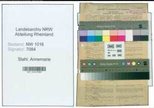 Entnazifizierung Annemarie Stahl , geb. 26.04.1921 (Lehrerin)