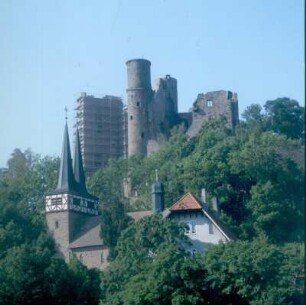 Bornhagen. Ruine der Burg Hanstein