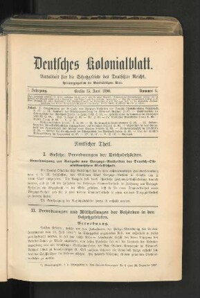 15.Juni. 1890. Nummer 6.