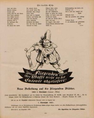 Die "Fliegenden" haben ihre Waffe nicht an die Entente abgeliefert!