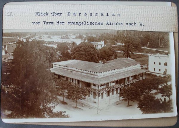 View over Dar es Salaam from the tower of the Protestant church to the W.