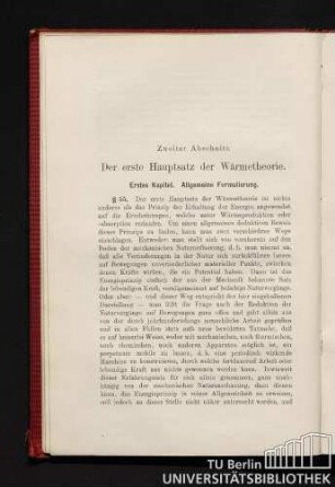 Erstes Kapitel. Allgemeine Formulierung.