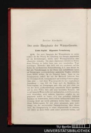 Erstes Kapitel. Allgemeine Formulierung.