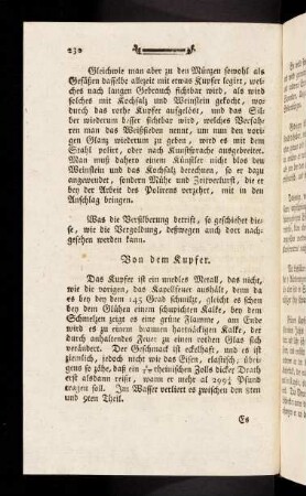 230-249, Von dem Kupfer;
