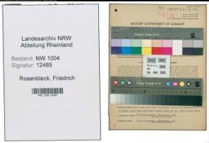 Entnazifizierung Friedrich Rosenbleck , geb. 06.04.1907 (Angestellter)