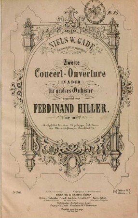Zweite Concert-Ouverture in A-Dur für großes Orchester : op. 101