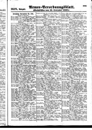 1618. Ausgabe. Dienstag, 11. September 1917