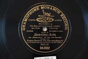 Juwelen-Arie : aus "Margarethe", III. Akt / von Gounod