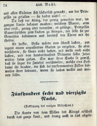Fünfhundert sechs und vierzigste Nacht