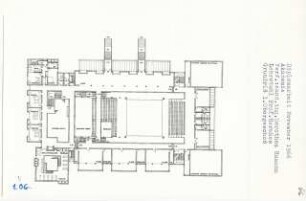 Akademie, Berlin-Charlottenburg (Diplomarbeit bei Bernhard Hermkes): Grundriss 1. Obergeschoss