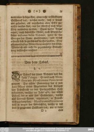 Von dem Toback.