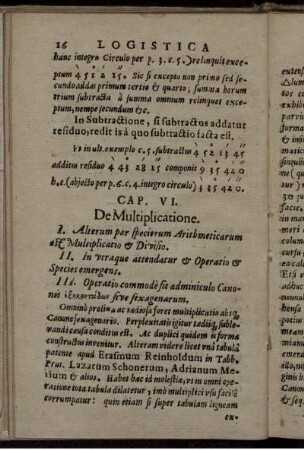 Cap VI. De Multiplicatione.