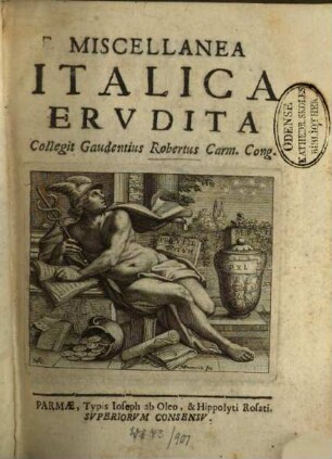 Miscellanea Italica Erudita. 1