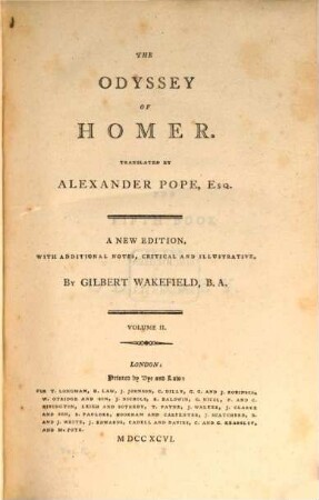 The Odyssey Of Homer, 2