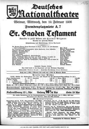 Sr. Gnaden Testament