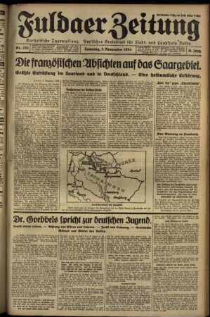 Ausgabe vom Samstag, den 03. November 1934.