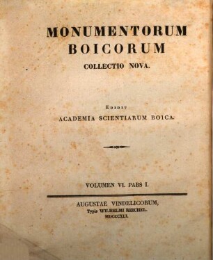 Monumenta Boica, 33,1=Collectio nova 6,1. Monumenta episcopatus Augustani