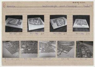 Modell: Wohngebiet Marzahn. Berlin, Marzahn, Cecilienstraße (und Friedhof)