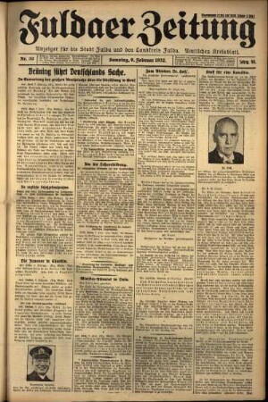 Ausgabe vom Samstag, den 06. Februar 1932.
