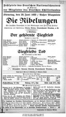 Die Nibelungen I. Abteilung: Der gehörnte Siegfried