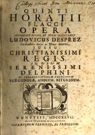 Quinti Horatii Flacci Opera