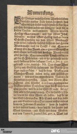Anmerckung.
